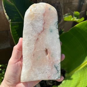 Pink Amethyst Quartz Crystal Slab